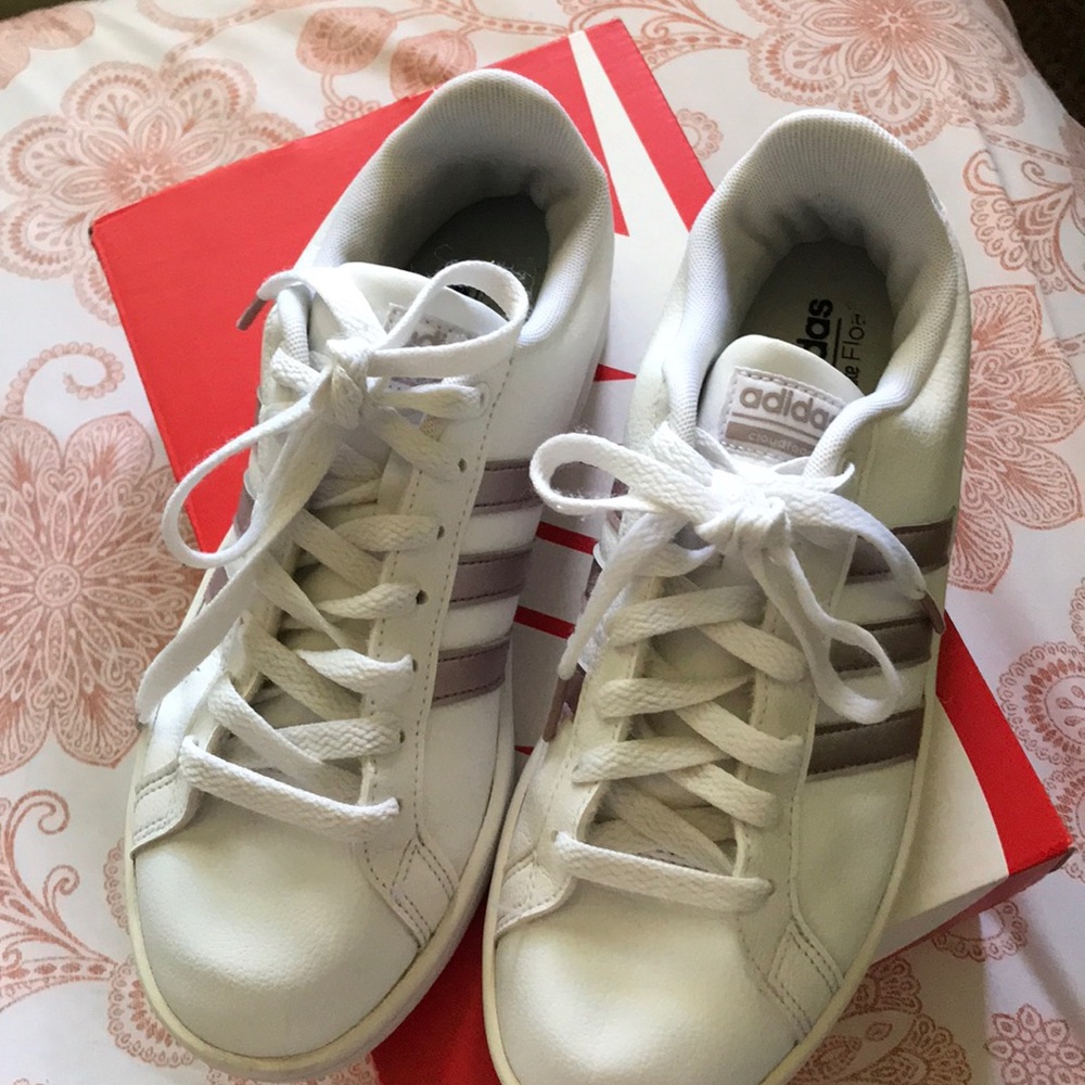 White/Rose Gold Adidas